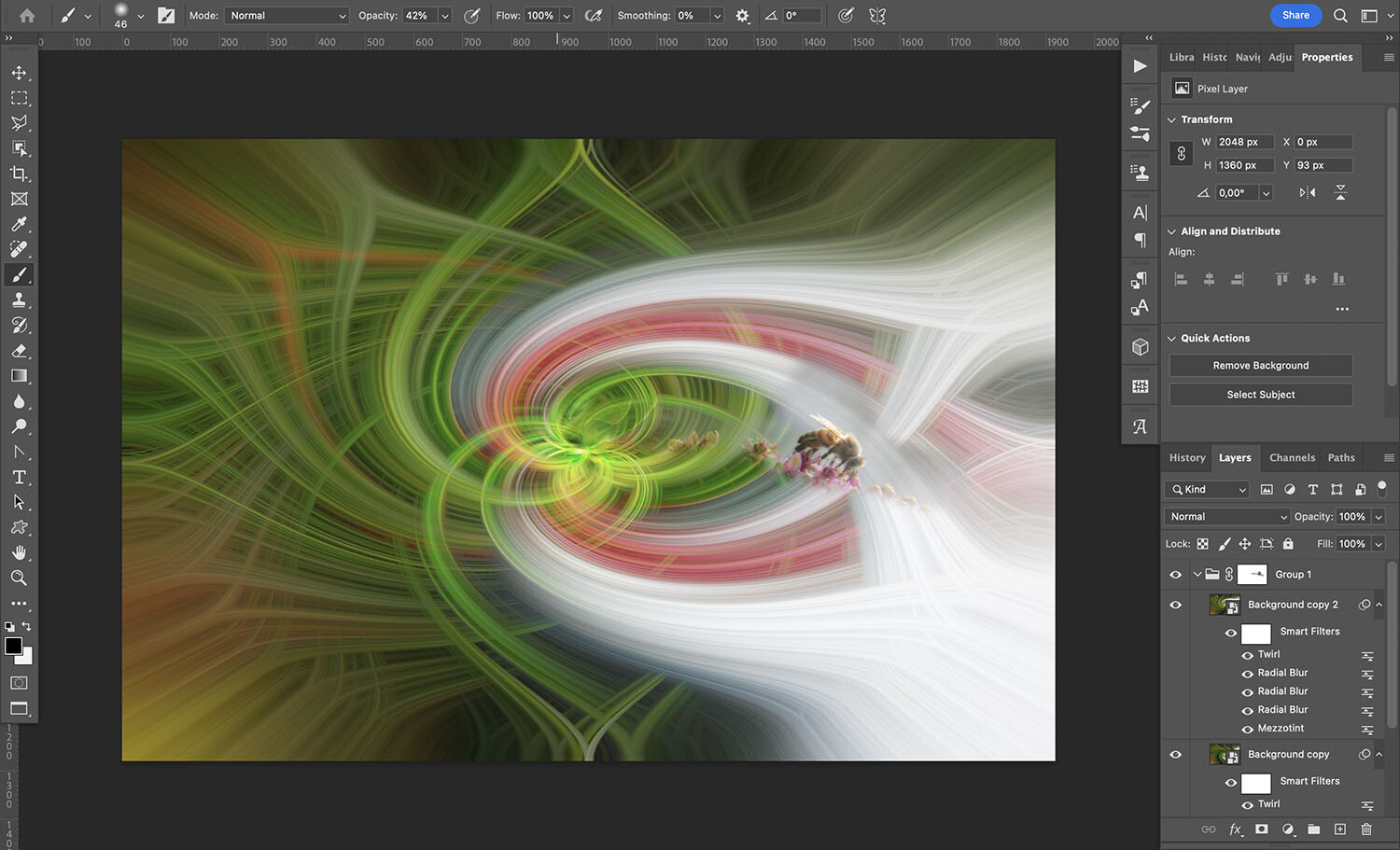 How to create a twirl effect in Photoshop